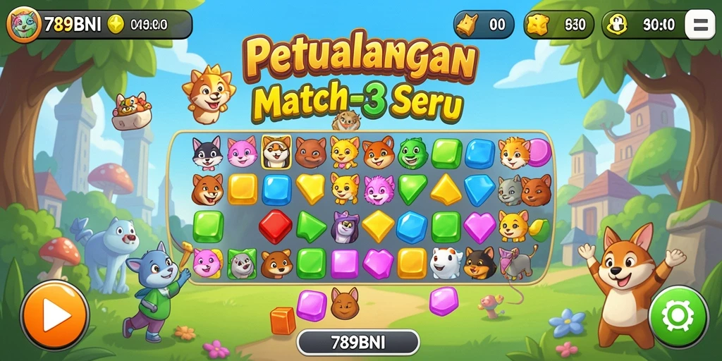 Tampilan gameplay seru dari 789BNI yang penuh warna.