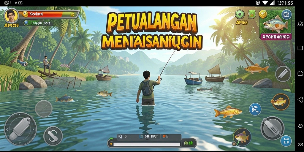 Gameplay memancing yang seru dan interaktif di API66.
