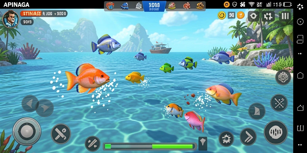 Tampilan gameplay seru dari game Tembak Ikan APINAGA.