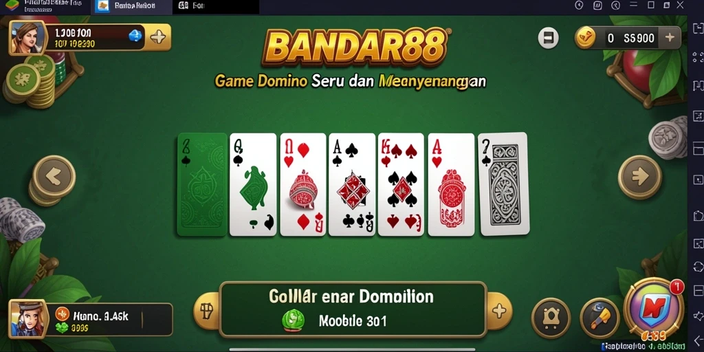 Tampilan gameplay seru dalam game Domino BANDAR88