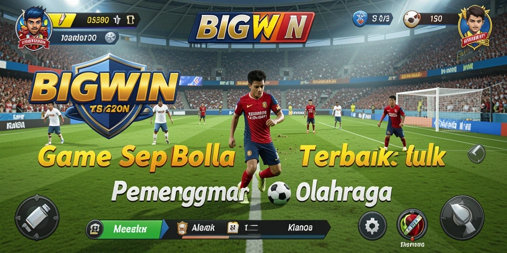 Screenshot BIGWIN menampilkan aksi mendebarkan dalam pertandingan sepak bola.
