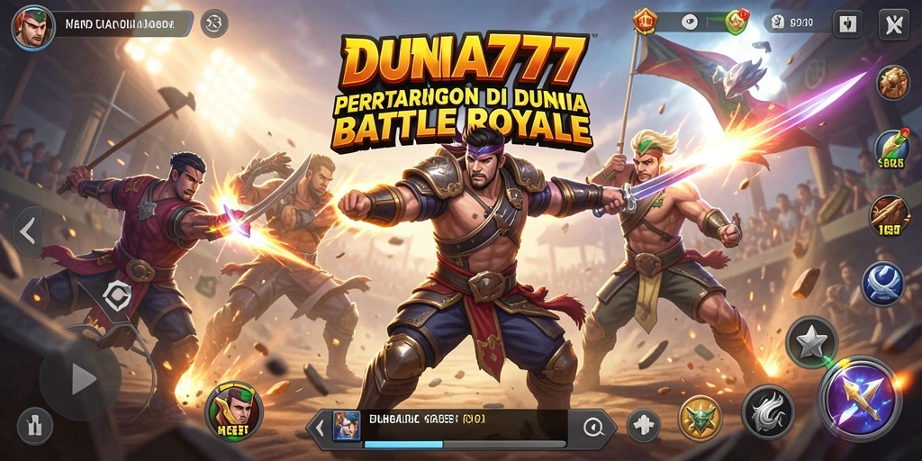 Tampilan seru dari gameplay DUNIA777 yang menampilkan adu strategi.