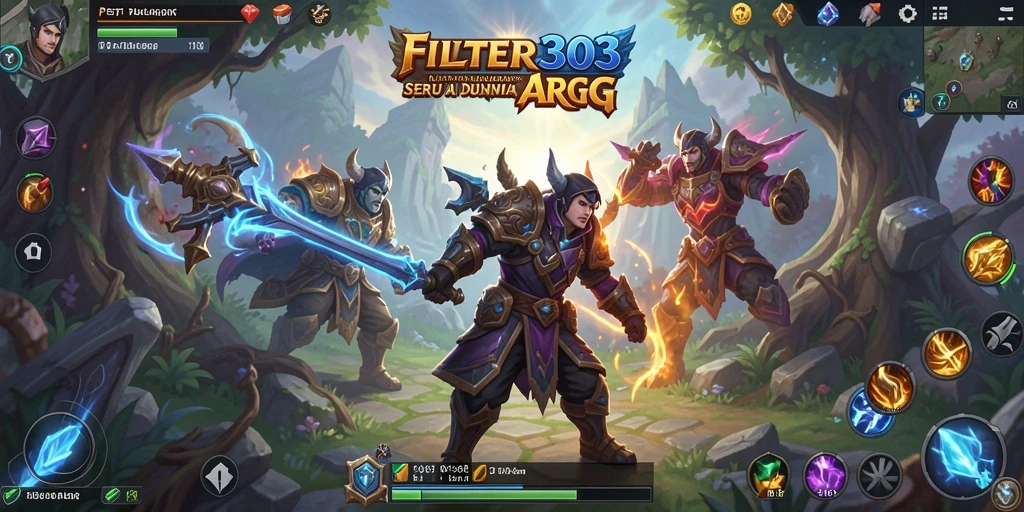 Tampilan gameplay FILTER303 yang dramatis dan seru dalam pertarungan ARPG.