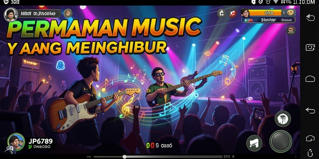 Tampilan menarik dari gameplay JP6789 yang penuh musik.