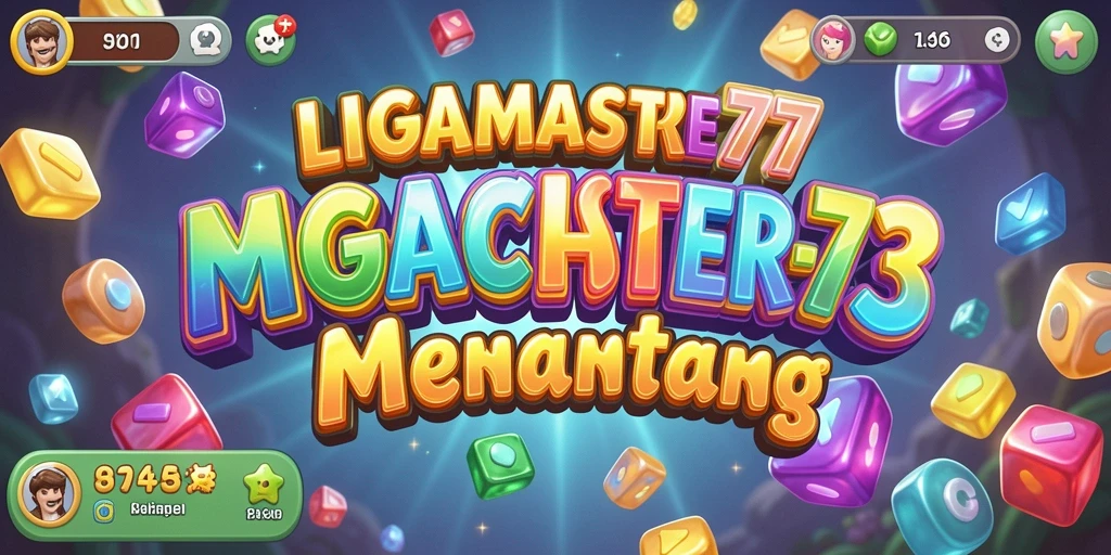 Screenshot menunjukkan gameplay seru LIGAMASTER77 dalam aksi Match-3.