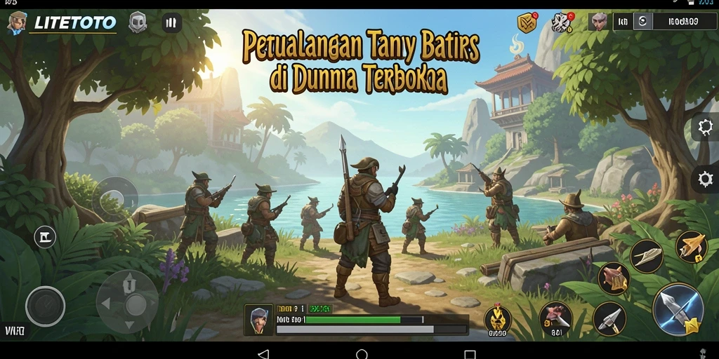 Tampilan gameplay LITETOTO di dunia terbuka yang luas.