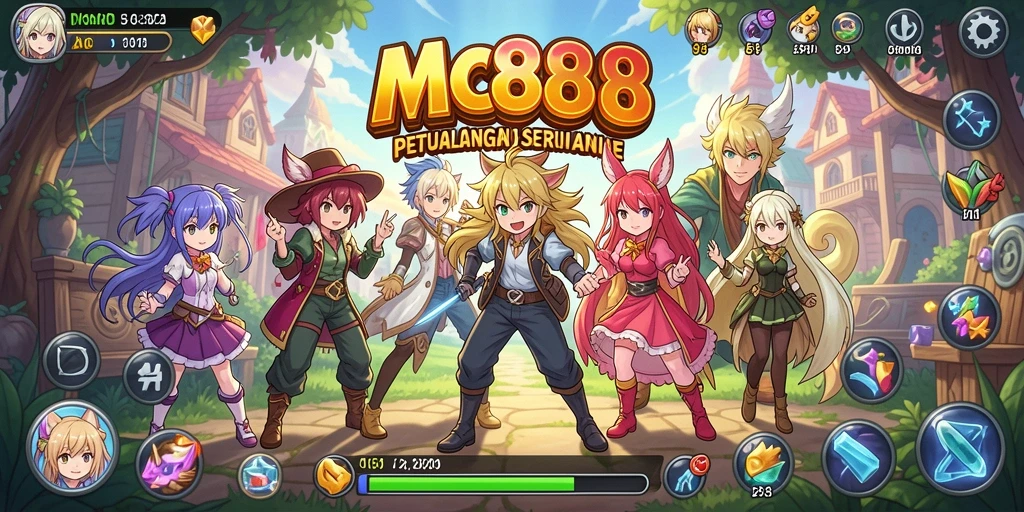 Tangkapan layar menunjukkan momen epic dalam petualangan anime.