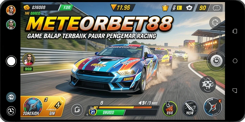 Tampilan menarik dari gameplay balap METEORBET88 yang mendebarkan.