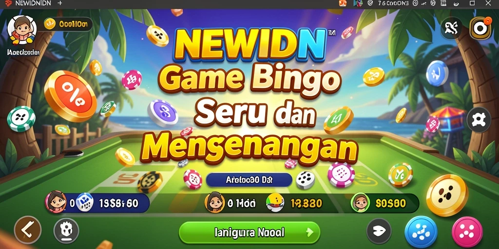 Tampilan screenshot utama NEWIDN saat permainan Bingo berlangsung.