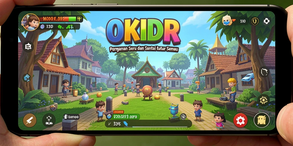 Screenshot OKIDR menampilkan gameplay yang menyenangkan dan penuh warna.