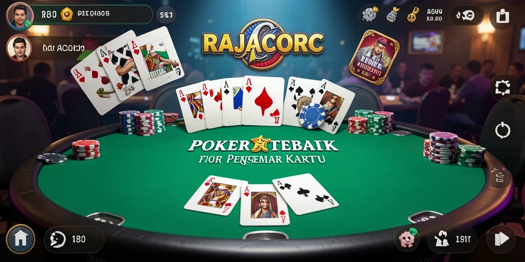 Tampilan gameplay Poker yang menarik di RAJACORC.
