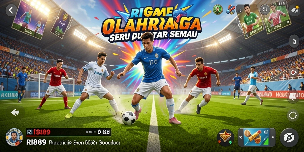 Tampilan gameplay menarik dari RI889 yang menampilkan aksi olahraga.
