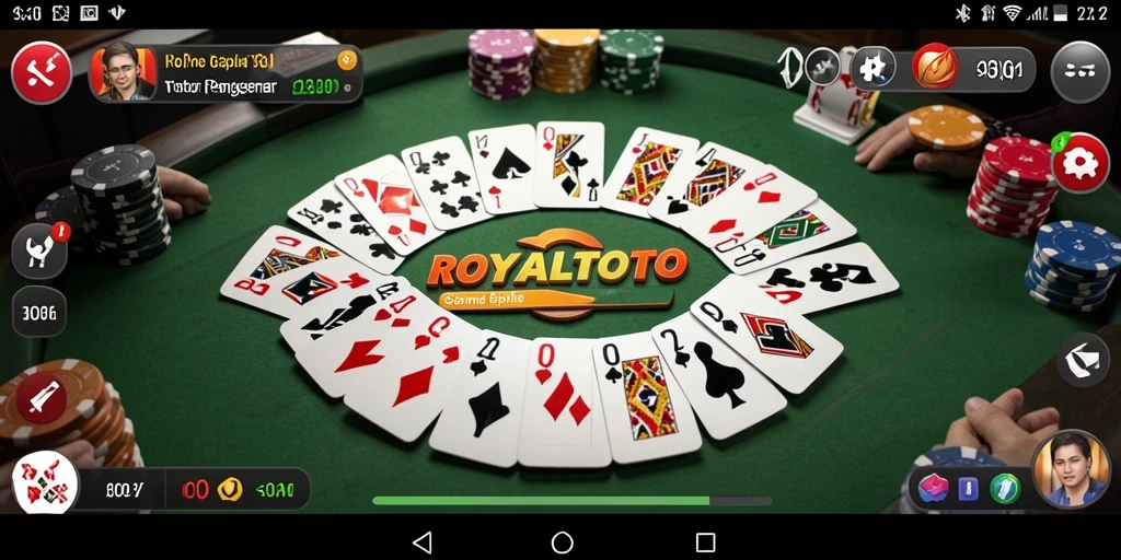 Tampilan gameplay menarik dari ROYALTOTO saat bermain Gaple.