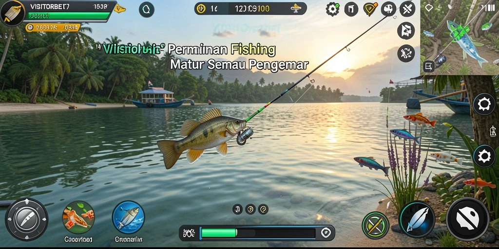 Tampilan gameplay Fishing yang menakjubkan di VISITORBET.
