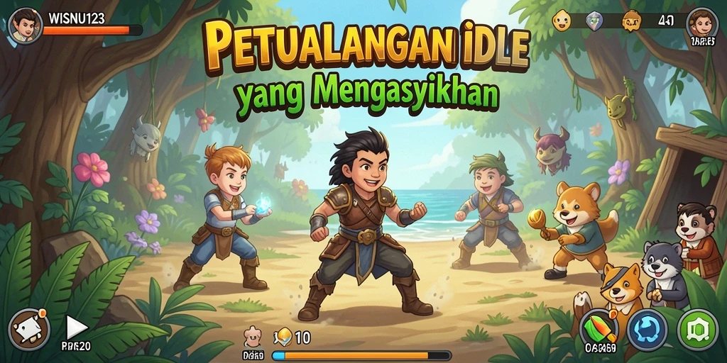 Tampilan gameplay Idle yang menarik dan interaktif.